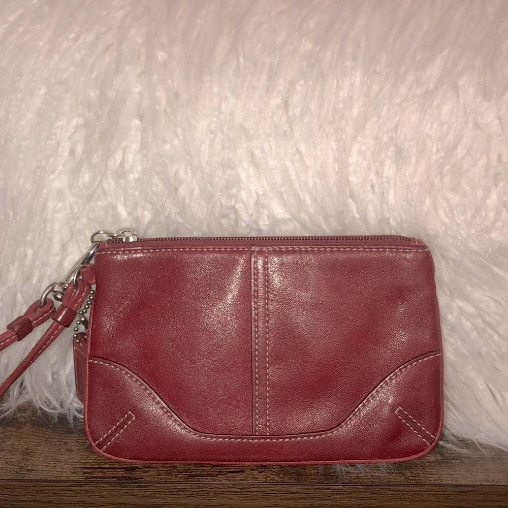 Red Coach Wristlet
